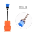 Blue nylon nail drill bit brush cleaner #OM-33 with orange base for electric manicures - Blue Style (OM33)