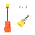 Spazzola di pulizia OM-32 per fresa per unghie con setole gialle e base arancione - Stile Giallo (OM32)