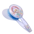 Spazzola per capelli gatto trasparente con perle colorate e design MEOW carino - Gatto MEOW
