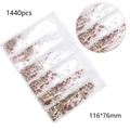 Detailed view of 1440pcs pink AB iridescent flatback crystals for DIY nail art kits - Red Bottom AB