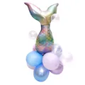Set palloncini a coda di sirena con scaglie sfumate e palloncini colorati per compleanni - Stile Guida Stradale Coda di Pesce Colorata