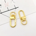 Deux fermoirs à ressort en forme de cœur doré pour bijoux et porte-clés DIY - Porte-clés / Doré