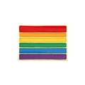 Broche rectangular de esmalte arcoíris con borde dorado y seis colores clásicos - Bandera