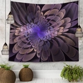 Künstlerischer 3D-Fraktal-Wandteppich in Lila für moderne Wohnheim-Wanddekoration - Lila Fraktale Blume