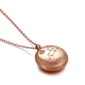 Rose gold Leo zodiac necklace with diamond-set star constellation pendant - Leo (KN89782-KFC)