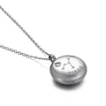 Collier médaille signe Vierge en argent avec zircon et finition en métal brossé - Vierge (KN89801-KFC)