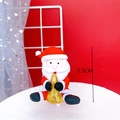 5.5cm Santa Claus cake topper figurine in red and white for Christmas party decor - Santa Claus - Gold Horn / Standard Spec