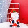 6cm Santa Claus cake topper figurine holding a candy cane for Christmas party decoration - Santa Claus - Red Cane / Standard Spec