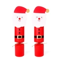 2-piece Santa Claus gift box set for Christmas candies in red, white and gold design - Santa Claus (Set of 10 with Ties & Tape)