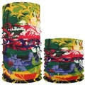 Seamless magic headwear with colorful floral pattern for outdoor cycling and sun protection - Multicolor Floral Design
