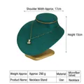 Medium Necklace Bust with Gold Trim