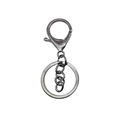 Silver lobster clasp with flat ring and chain set for DIY jewelry keychain making - Gun Black (Lobster Clasp + 4 Link Chain)