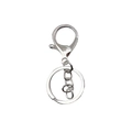 Silver metal keychain set with lobster clasp, short chain, and keyring DIY accessory - Bright Silver (Lobster Clasp + 4 Link Chain)