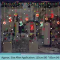Colorful Christmas window stickers with lights and socks, measures 115cm W x 85cm H - Style 03-Colorful Christmas