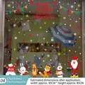 Stickers de fenêtre Noël avec Père Noël et bonhomme de neige pour décor vitrine - Style 04-Orchestre de Noël