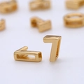 Ciondolo numero 7 placcato oro 14K lucido per creazione di braccialetti e gioielli DIY - Numero 7