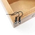 100er Pack schwarze Ohrhaken mit Spiralen und Perlen für DIY-Schmuckherstellung und Basteln - 100 Stk/Packung / Schwimmschwarz