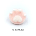 Détail de la broche patte de chat en peluche dimensions H 5,2cm et L 5,8cm rose et blanc - Original (Sans Épingle) / Rose