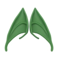 Green latex elf ears for Halloween cosplay costumes with realistic pointed design - 12CM OPP Bag / Green (12CM)