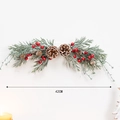 42cm Weihnachts-Girlande mit beflockten Kiefernadeln roten Beeren und Tannenzapfen - Stil A Klein (42CM)