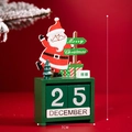 Calendrier de l'Avent en bois avec figurine de Père Noël et blocs de date DIY - Calendrier Père Noël