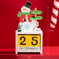 Calendario dell'Avvento in legno con pupazzo di neve e blocchi data per il 25 dicembre - Calendario Pupazzo di Neve Piccolo