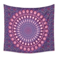 Arazzo bohémien viola con motivo mandala e decorazioni simmetriche per parete domestica - 73X95CM / Tessuto Spazzolato / Mandala Viola