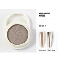 Solid silver chrome nail powder in circular container with mirror finish swatches - Silver (I060-1)