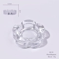 Transparent plum blossom glass nail cup for crystal liquid with 6.3cm diameter size - Plum Blossom Shape Cup