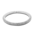 Bracciale rigido a spirale minimalista in acciaio inossidabile argento lucido - Stile Molla a Spirale (KB140102-TLA) / Color Acciaio
