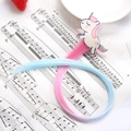 Glitter eenhoorn haarspeldje met lang roze en blauw kleurverloop haarstukje - 3# Rennend Paard
