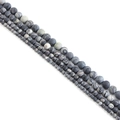 Matte natural spider web jasper round beads with grey and black striped patterns - 4mm/Hole 0.8mm/Approx 85pcs / Frosted Black Net Stone
