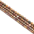 Frosted mixed agate beads in various natural colors for DIY jewelry making - Frosted Colorful Jade Stone