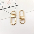 DIY golden zinc alloy heart shaped spring snap hook for car keychain accessories - Keychain / KC Gold