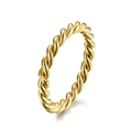 Anillo Mobius trenzado en oro de 18 quilates con diseño de cuerda retorcida en estilo fino - Dorado / Talla 9