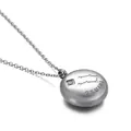 Collier Gémeaux en acier titane argenté avec incrustation de diamant brillant pour femme - Gémeaux (KN89797-KFC)