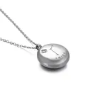 Collier signe astrologique Bélier en acier titane argenté avec cristal étincelant - Bélier (KN89805-KFC)