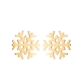 Detailansicht der goldenen Schneeflocken-Ohrstecker mit klassischem sechsblättrigem Design - 303 Schneeflocke / Gold