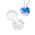 Creative island style round silicone resin mold set for DIY wave pendant jewelry making - 60-486 Round