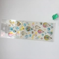 3D crystal epoxy stickers with gold stamping featuring hot air balloons and colorful clouds - Colorful Balloons