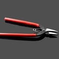Long-reach cutting pliers with ergonomic red non-slip handles for DIY jewelry making - Loop Closing Pliers