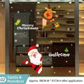 Christmas window sticker set with Santa and reindeer patterns for glass decor - Style 02-Santa Claus & Reindeer