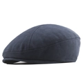 Classic navy blue corduroy beret hat for women featuring a retro flat cap design - 57-59cm / Navy Blue