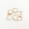 Set of six gold leverback earring hooks for DIY jewelry making and crafting - 1 Piece / KC Gold