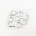 Polished silver lever back earring hooks for DIY jewelry making in a bulk pack - 1 Piece / White K/Silver
