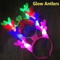 Luminous reindeer antler headbands in multiple vibrant colors for Christmas parties - Glowing Deer Horns (Mixed Colors)