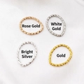 Minimalistische gedrehte Metallringe in KC-Gold, Weiß-K, hellem Silber und Goldglanz - Wassertropfen 14x17mm / Weiß K/Silber