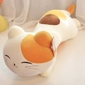 Langes Plüschkissen als dreifarbige Katze mit lächelndem Gesicht in Creme-Orange - 40cm (0.18kg) / Dreifarbige Katze