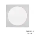 White square LED ceiling light JBEM201-1 with minimalist modern circular center design - Round Window Suspension Box (JBEM201-1) / White