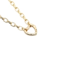 Collar dorado con cierre en forma de corazón y piedras de colores en blanco - Cadena Dorada de 50cm + Cierre de Corazón